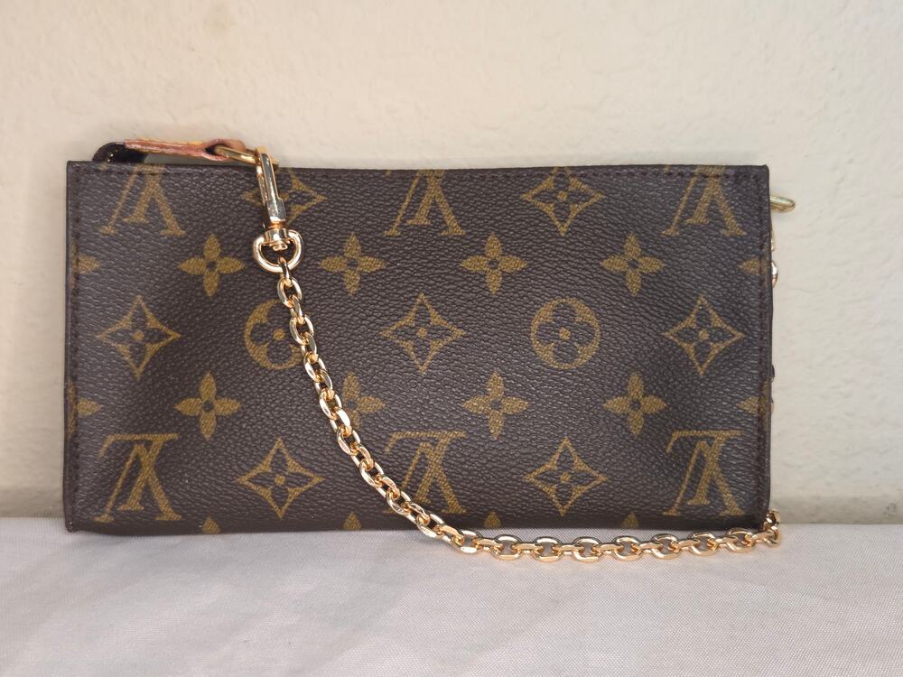 Louis Vuitton Monogram Bucket Accessory Pouch Chain Bag Shoulder Vintage LV